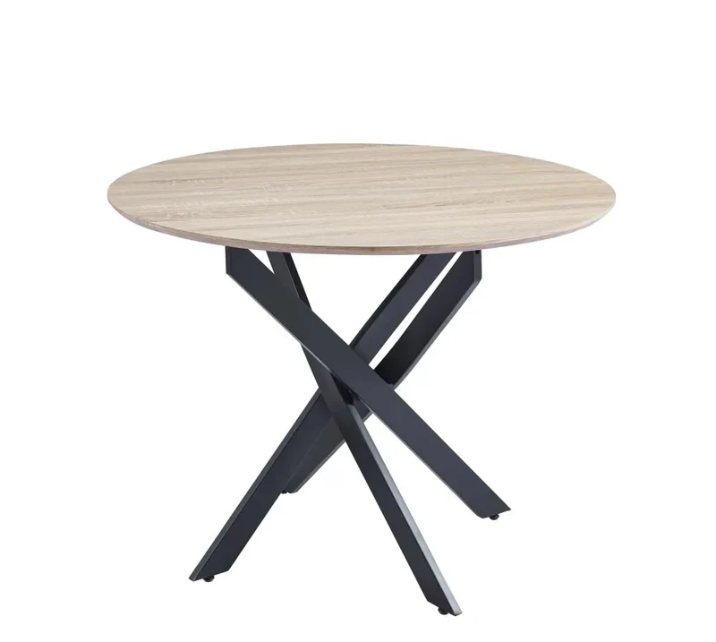 Table à manger en bois JESSICA pieds métal noir