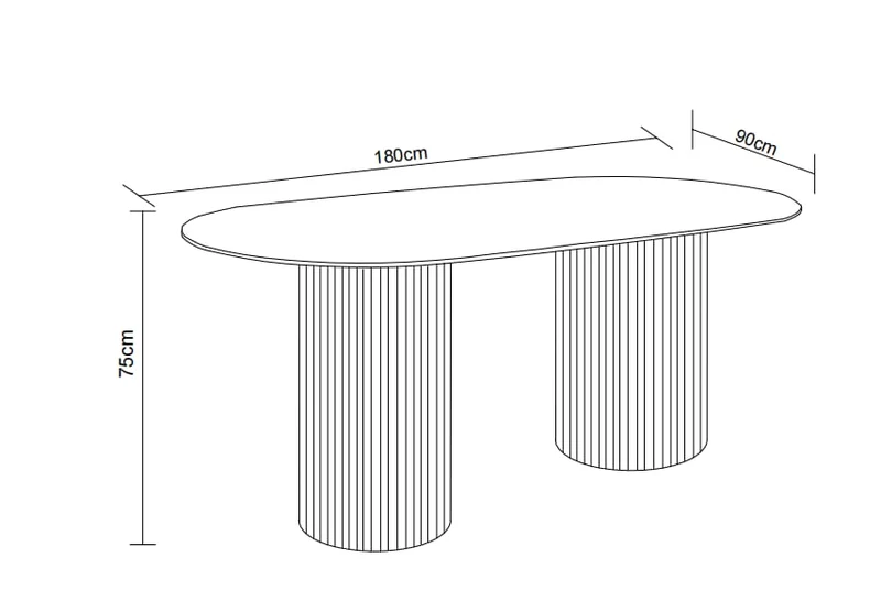 TABLE A MANGER KEYSHA BEIGE CERAMIQUE TRAVERTIN 180x90cm