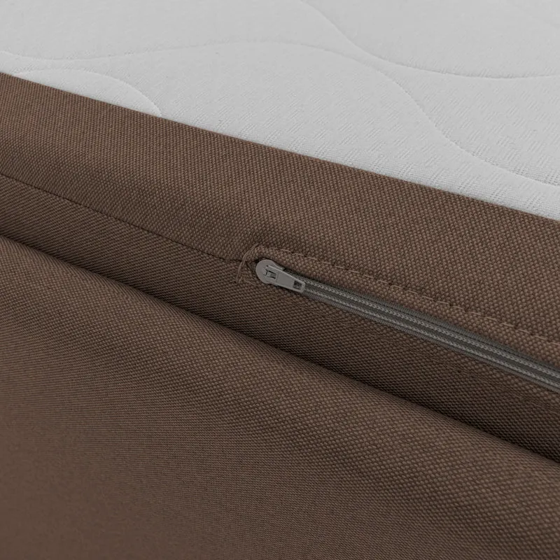 Nolo Canapé duplex avec lits jumeaux et tissu effet coton imperméable T13 marron