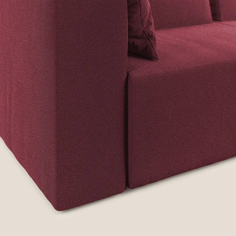 Nettuno canapé moderne modulable en bouclette douce T07 rouge