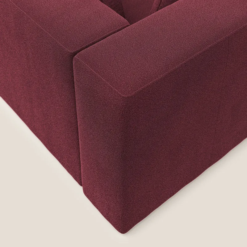 Nettuno canapé moderne modulable en bouclette douce T07 rouge