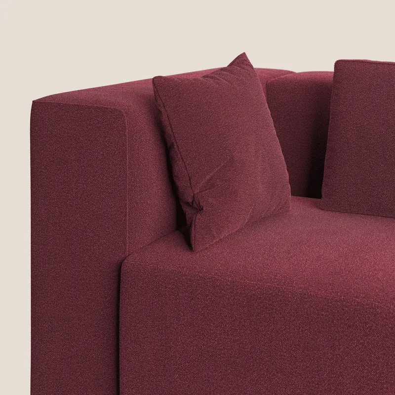 Nettuno canapé moderne modulable en bouclette douce T07 rouge