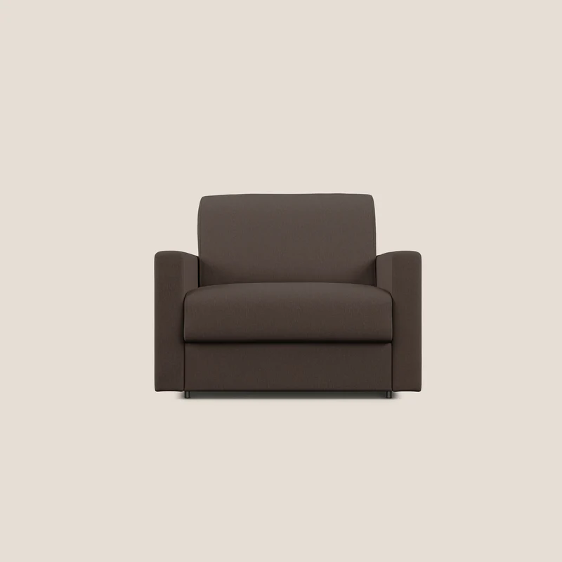 Chris Fauteuil convertible en tissu imperméable T13 marron