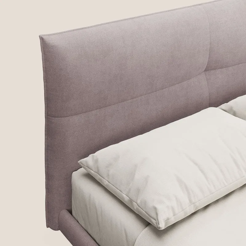 Akiko lit rembourré avec pieds hauts en métal en tissu imperméable T02 rose