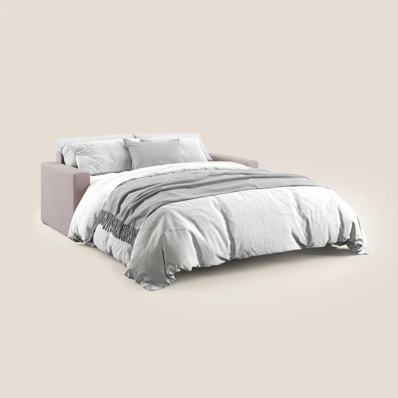 Best Canapé-lit double en tissu imperméable T02 rose