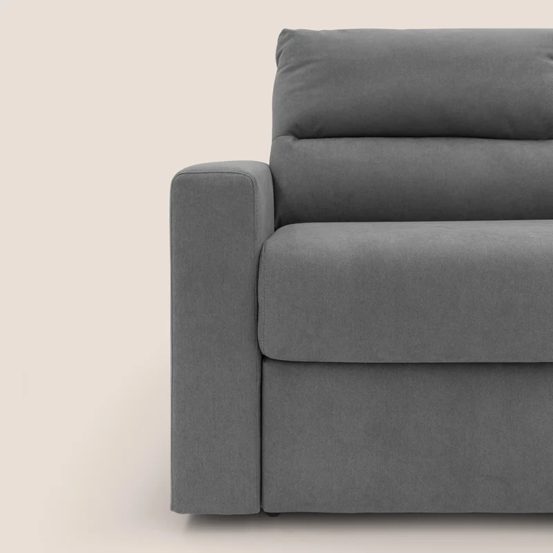 Paloma canapé convertible avec matelas de 18 cm en Aloe Vera en tissu imperméable gris