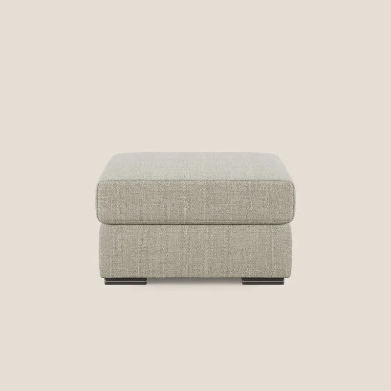 Sun pouf coffre en tissu imperméable doux entrelacé T06 crème