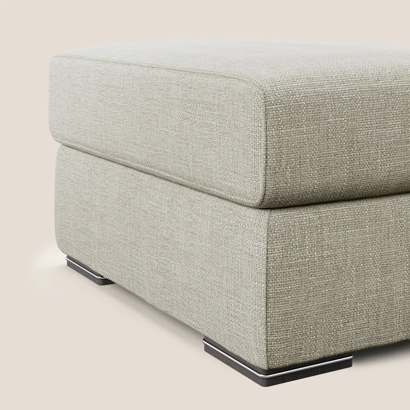 Sun pouf coffre en tissu imperméable doux entrelacé T06 crème