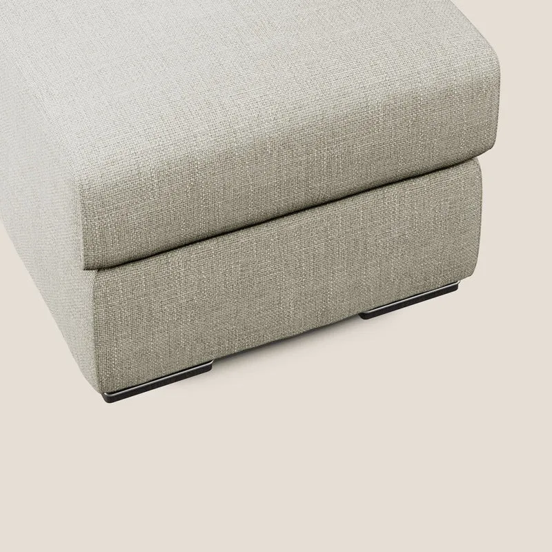 Sun pouf coffre en tissu imperméable doux entrelacé T06 crème