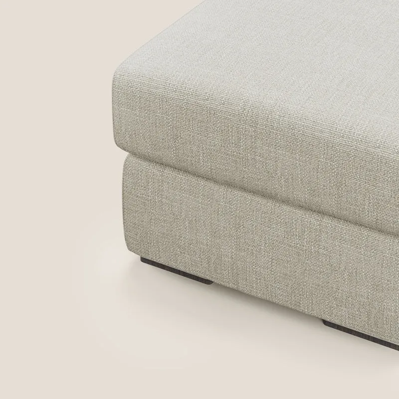 Sun pouf coffre en tissu imperméable doux entrelacé T06 crème