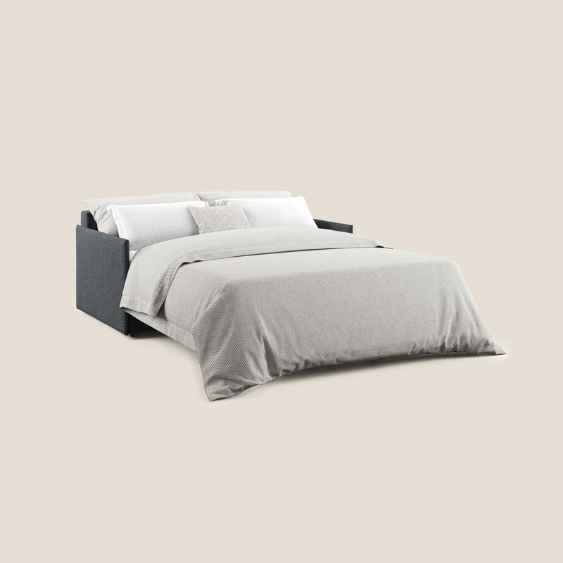 Evans canapé lit convertible en tissu recyclé anthracite