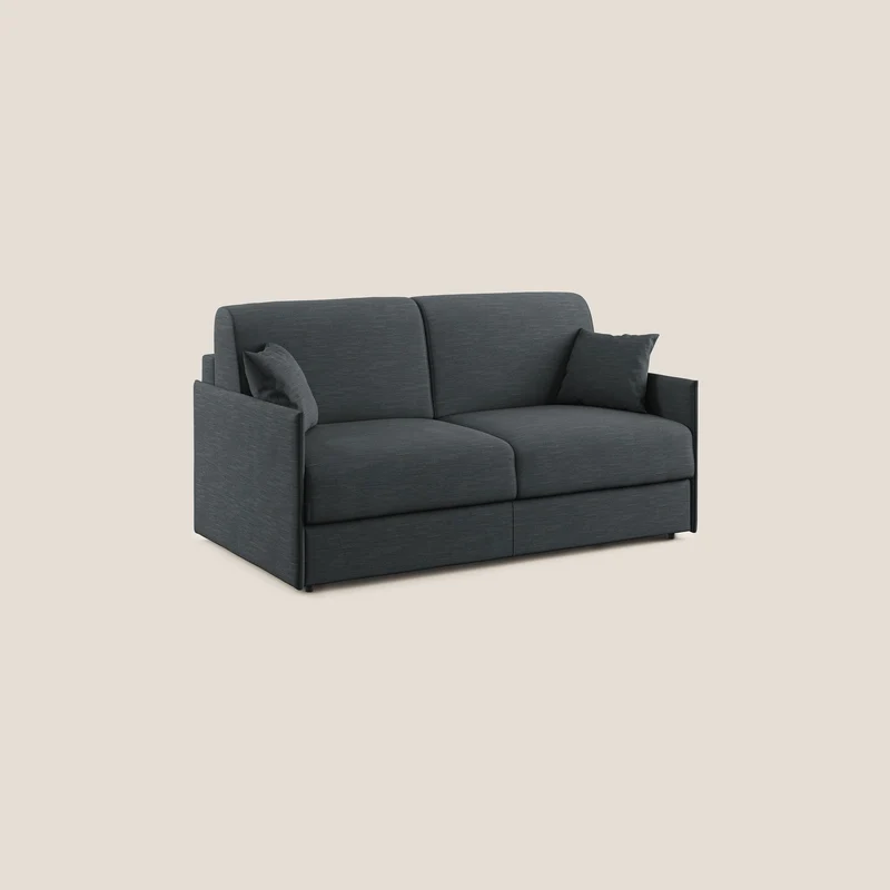 Evans canapé lit convertible en tissu recyclé anthracite