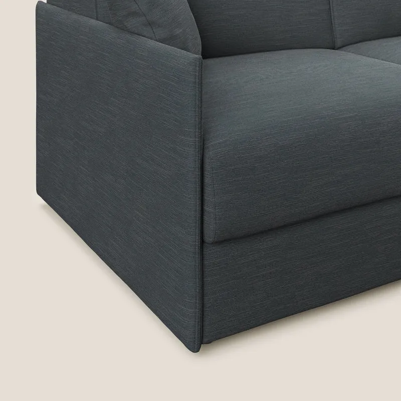 Evans canapé lit convertible en tissu recyclé anthracite