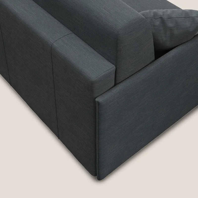 Evans canapé lit convertible en tissu recyclé anthracite