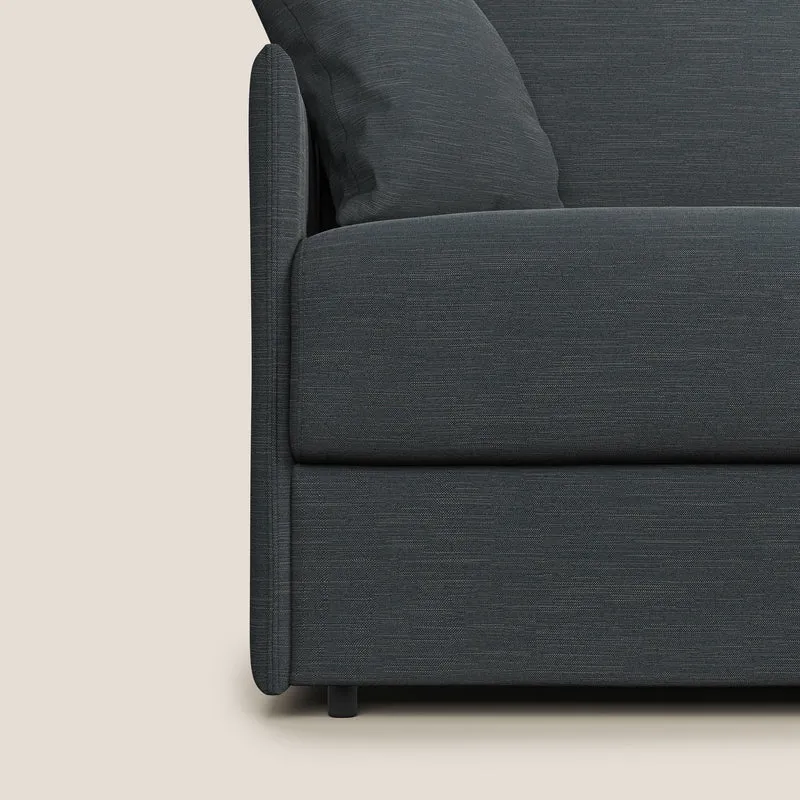 Evans canapé lit convertible en tissu recyclé anthracite