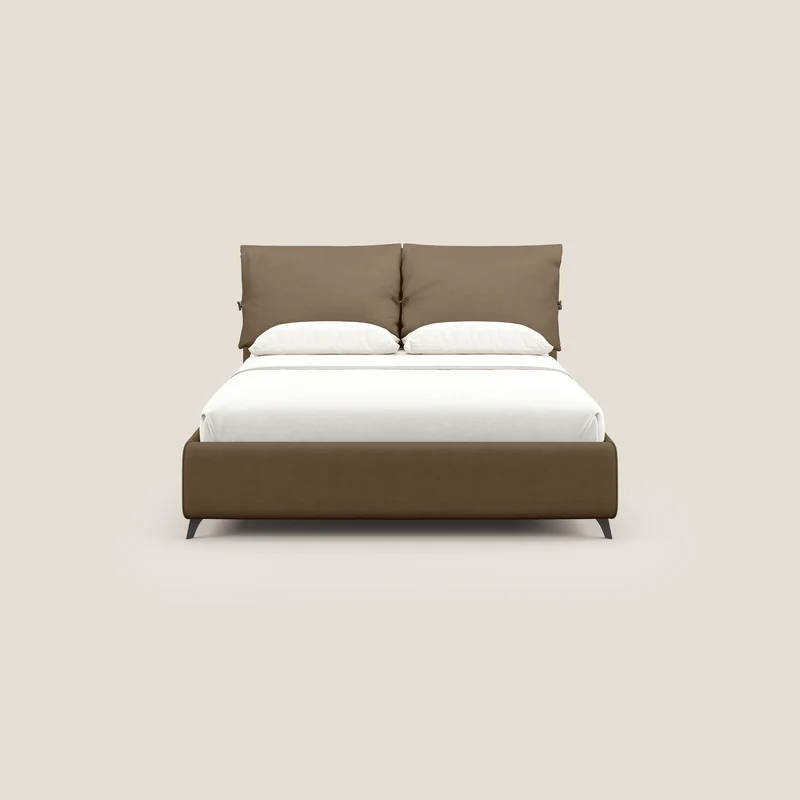 Susan lit rembourré avec coffre complètement déhoussable en microfibre détachable T11 marron