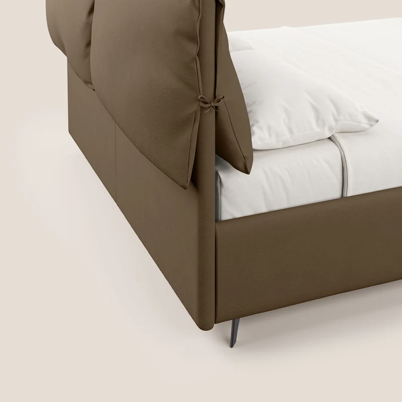 Susan lit rembourré avec coffre complètement déhoussable en microfibre détachable T11 marron