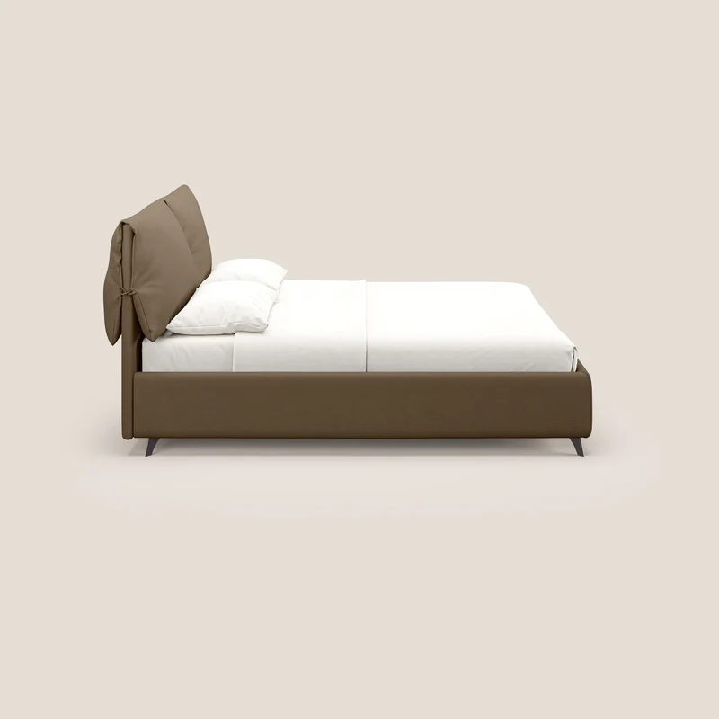 Susan lit rembourré avec coffre complètement déhoussable en microfibre détachable T11 marron