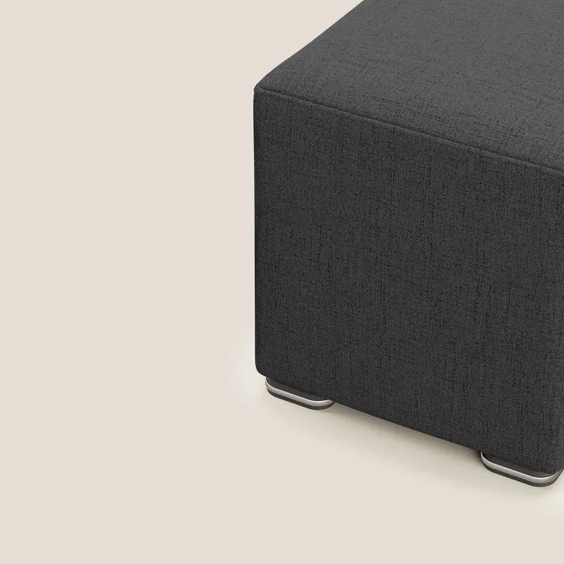 Cube pouf en tissu doux imperméable FELIS T03 anthracite