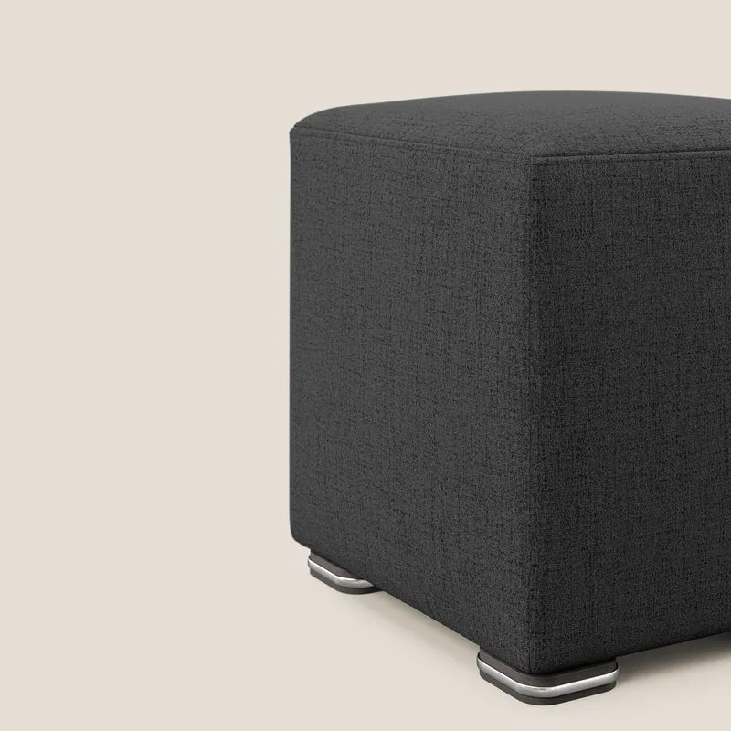 Cube pouf en tissu doux imperméable FELIS T03 anthracite