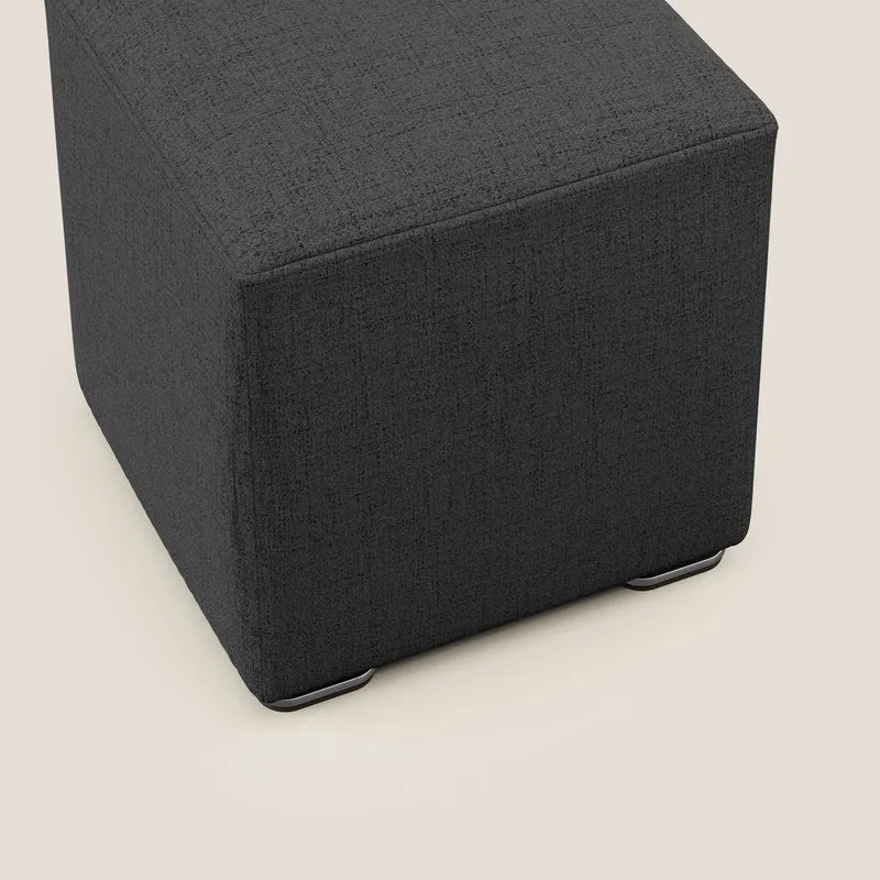 Cube pouf en tissu doux imperméable FELIS T03 anthracite