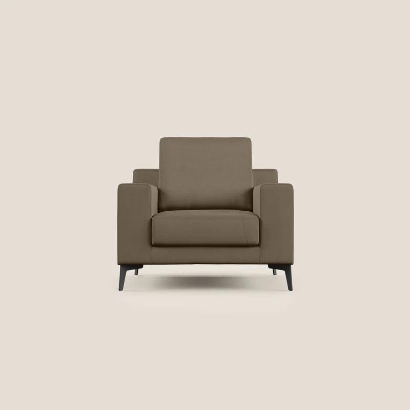 Prestige fauteuil moderne en microfibre détachable T11 marron