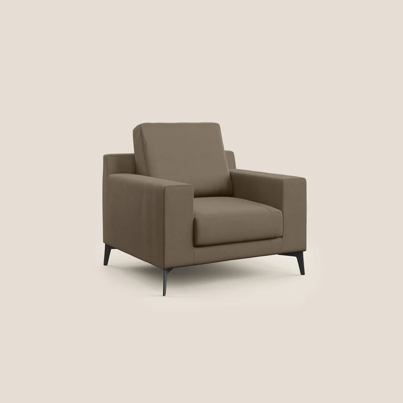 Prestige fauteuil moderne en microfibre détachable T11 marron