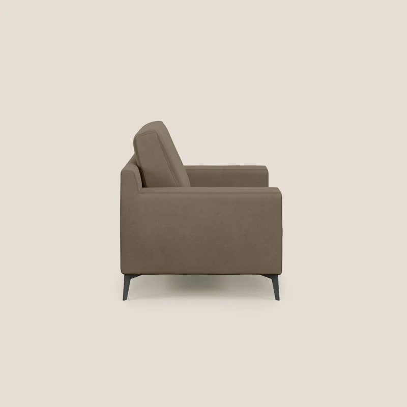 Prestige fauteuil moderne en microfibre détachable T11 marron