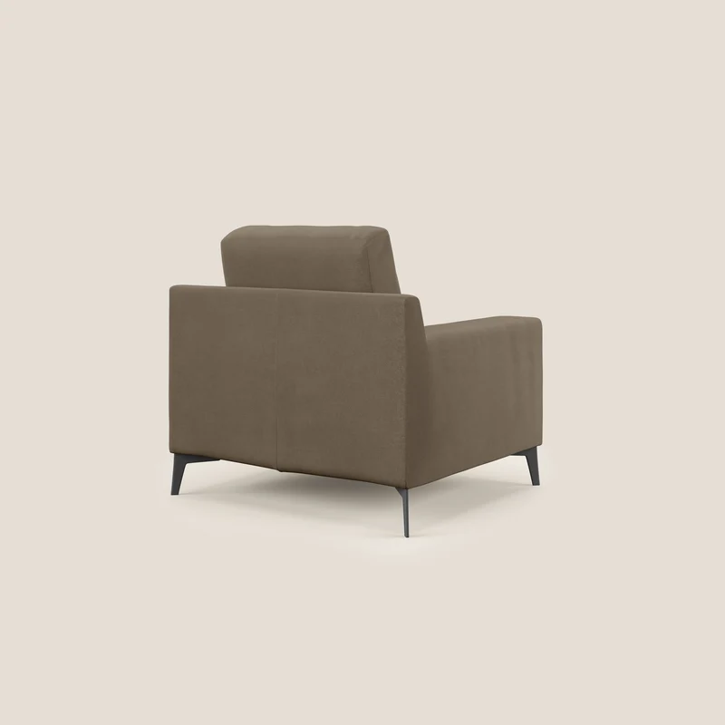 Prestige fauteuil moderne en microfibre détachable T11 marron