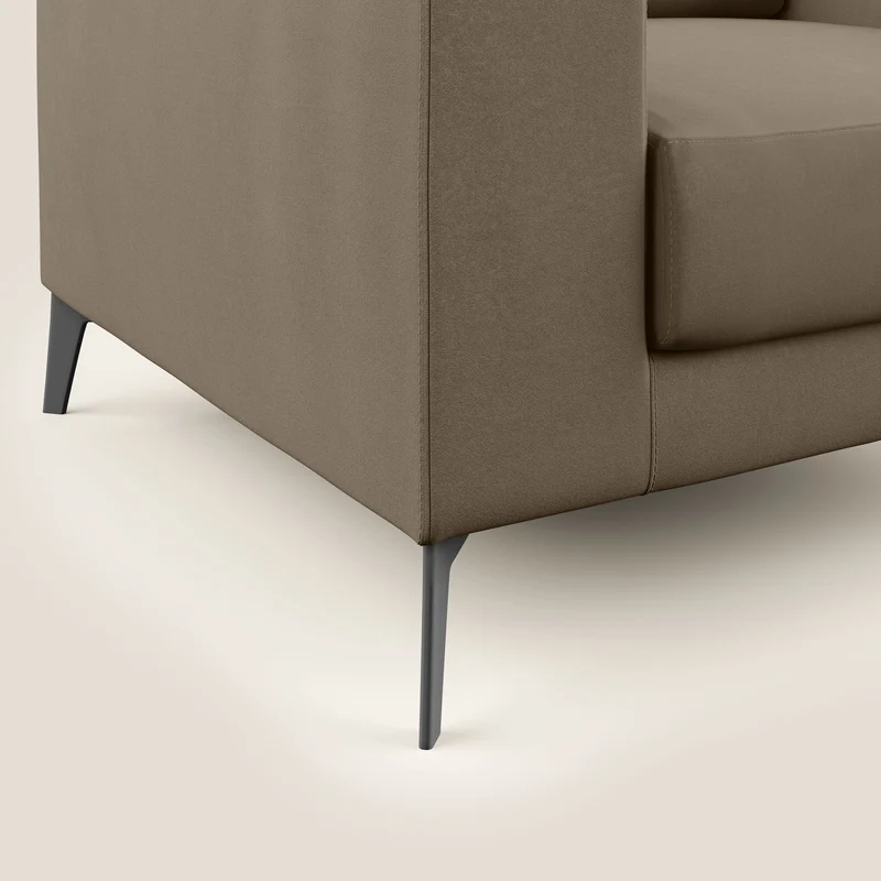 Prestige fauteuil moderne en microfibre détachable T11 marron