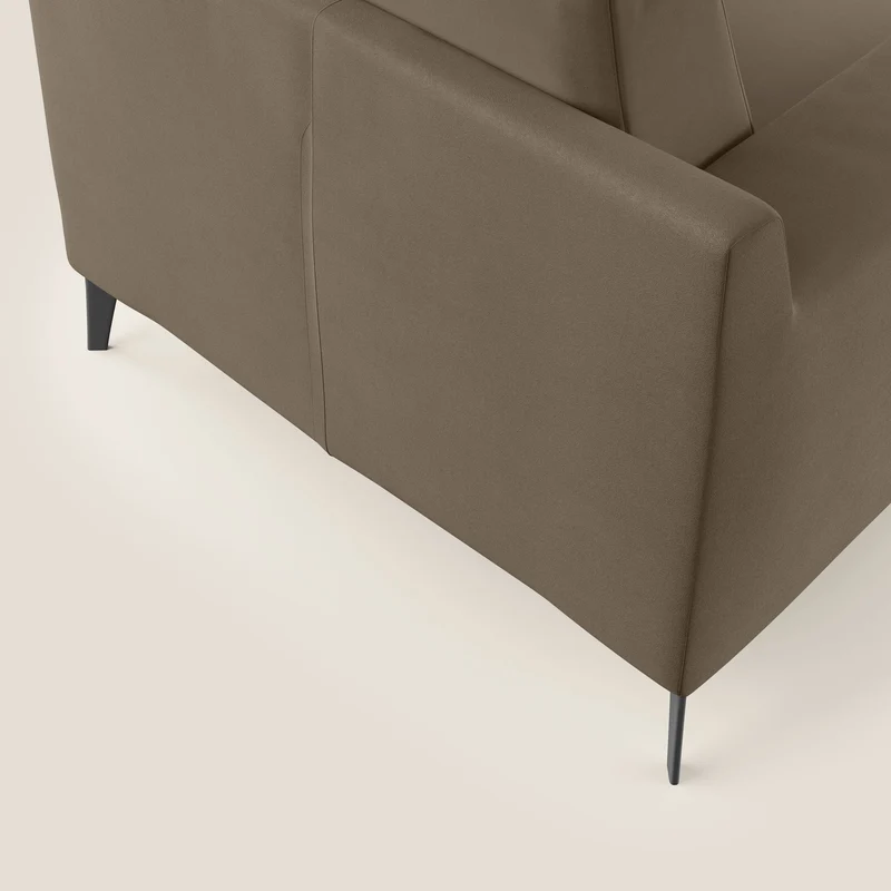 Prestige fauteuil moderne en microfibre détachable T11 marron