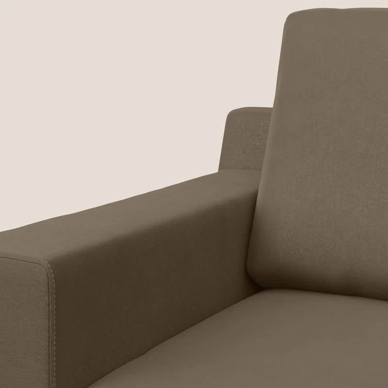 Prestige fauteuil moderne en microfibre détachable T11 marron