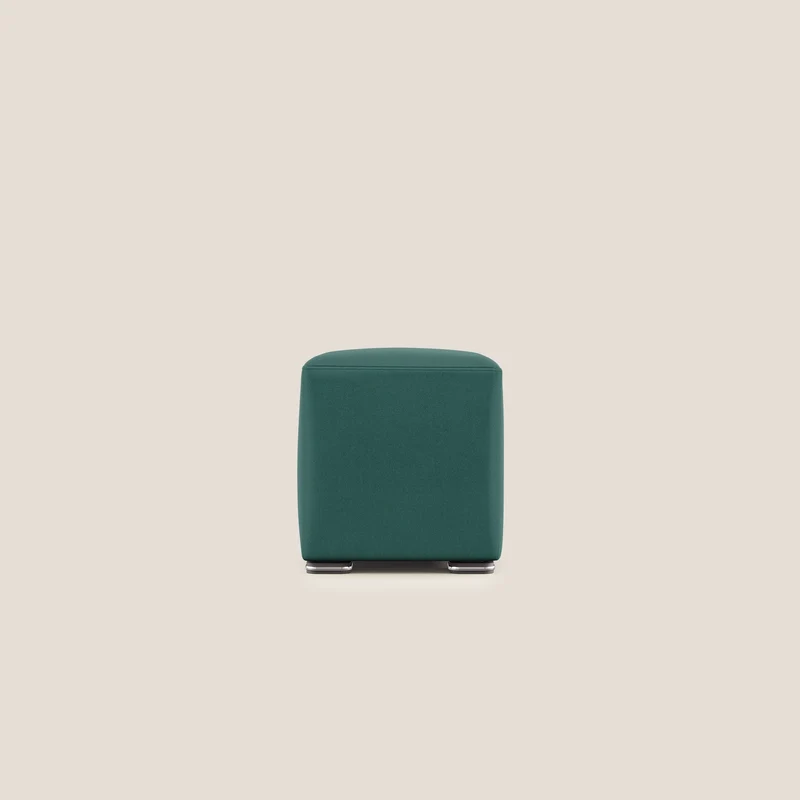 Cube pouf en microfibre détachable T11 bleu canard