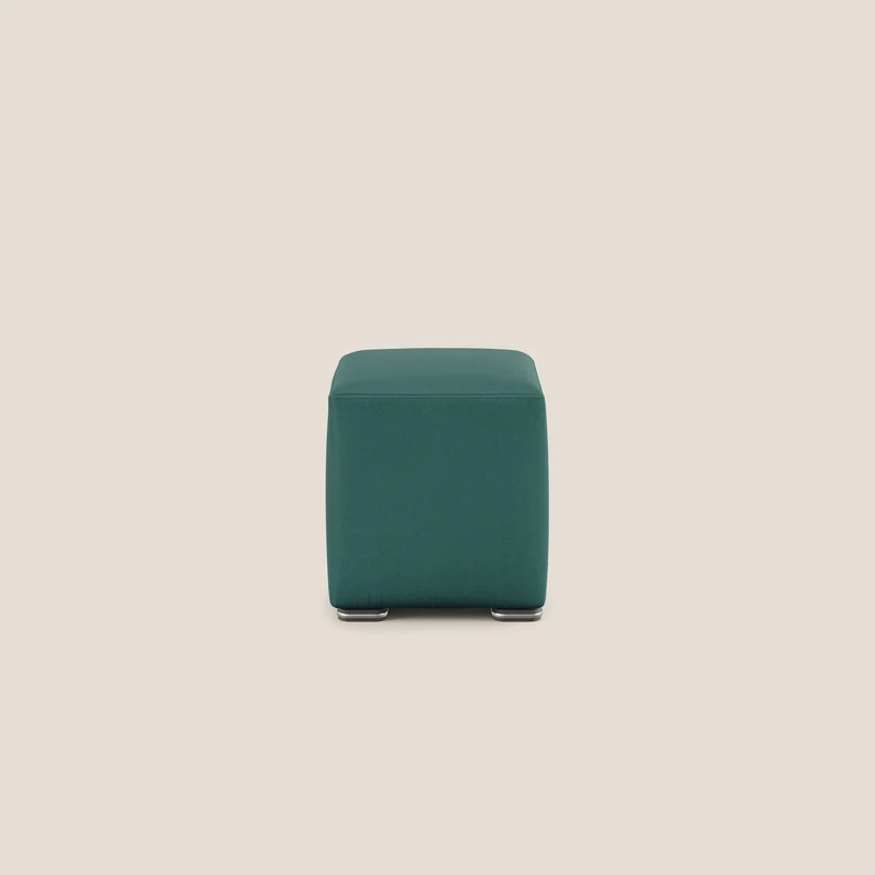 Cube pouf en microfibre détachable T11 bleu canard