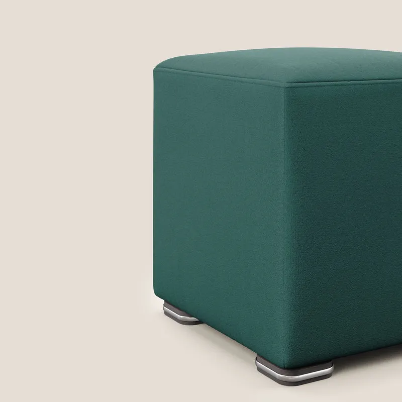 Cube pouf en microfibre détachable T11 bleu canard