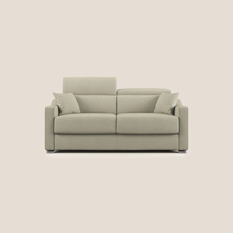 Amber canapé-lit double en tissu anti-taches T05 écru