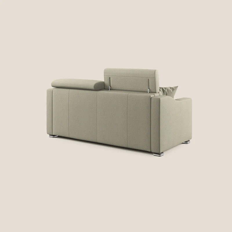Amber canapé-lit double en tissu anti-taches T05 écru