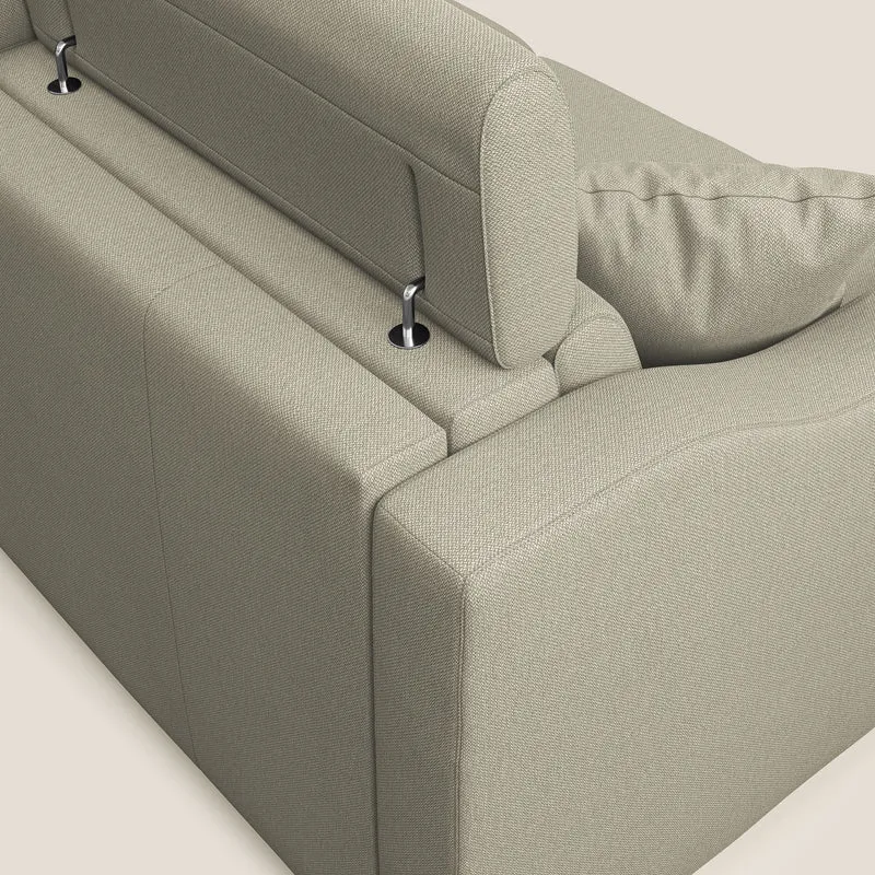 Amber canapé-lit double en tissu anti-taches T05 écru