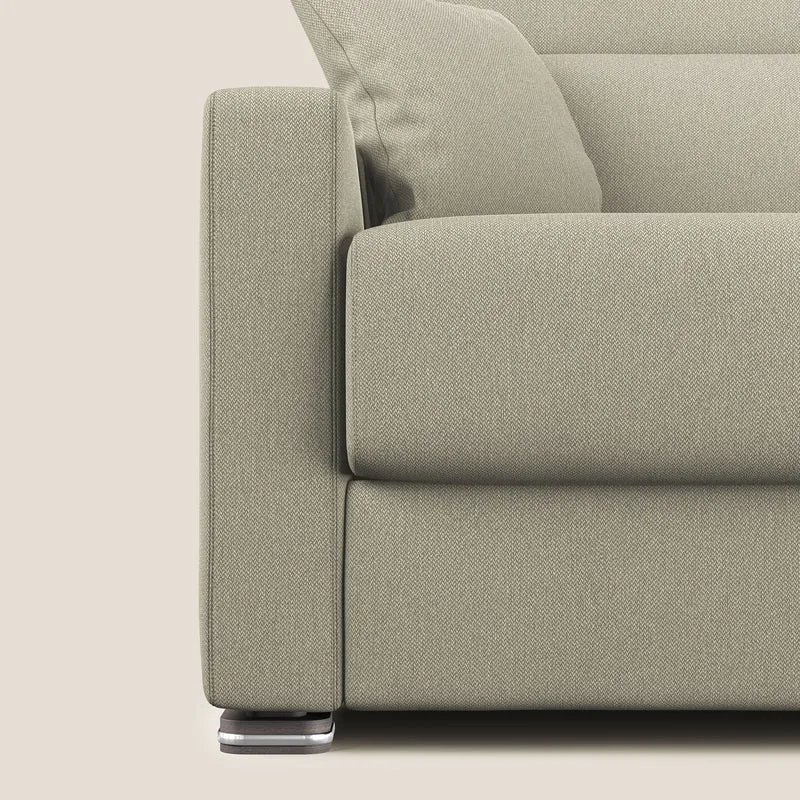 Amber canapé-lit double en tissu anti-taches T05 écru