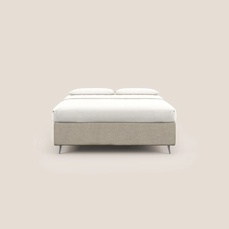 Febe sommier compact avec coffre de grande capacité en tissu imperméable T03 beige