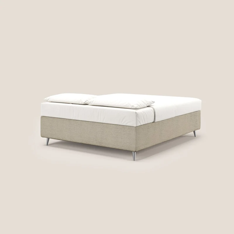 Febe sommier compact avec coffre de grande capacité en tissu imperméable T03 beige