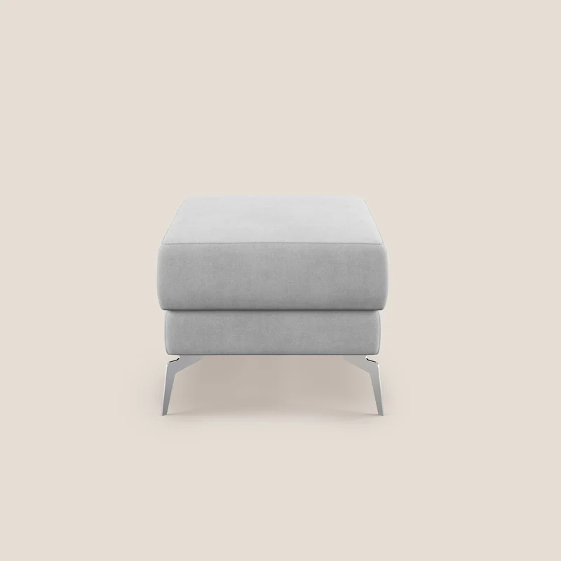 Star Pouf avec pieds hauts en tissu imperméable T02 gris clair