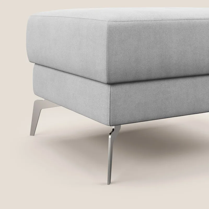 Star Pouf avec pieds hauts en tissu imperméable T02 gris clair
