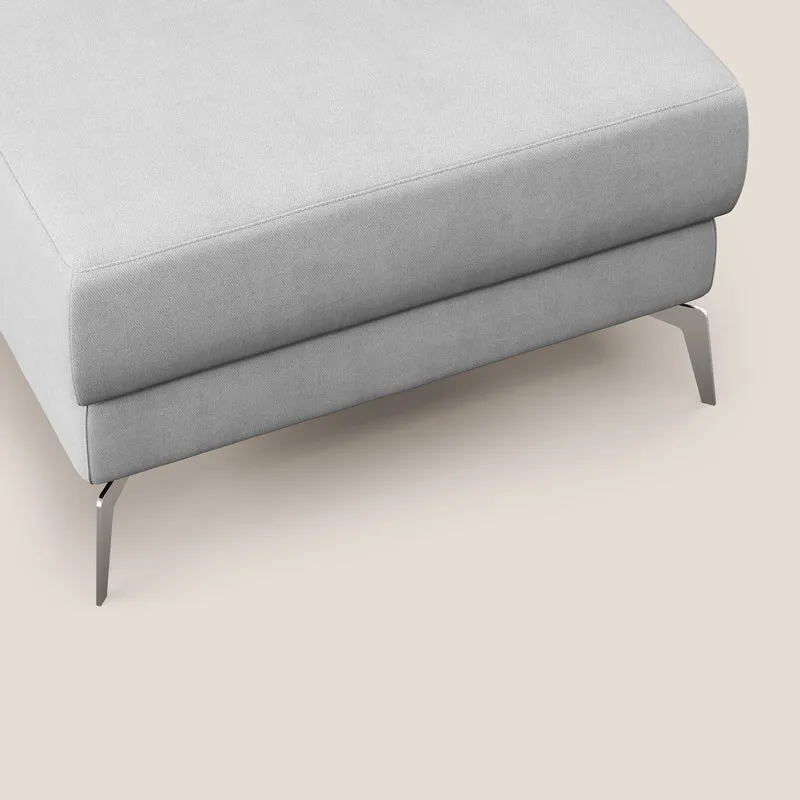 Star Pouf avec pieds hauts en tissu imperméable T02 gris clair