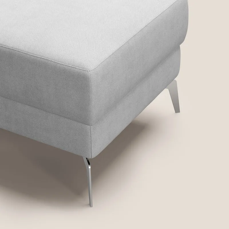 Star Pouf avec pieds hauts en tissu imperméable T02 gris clair