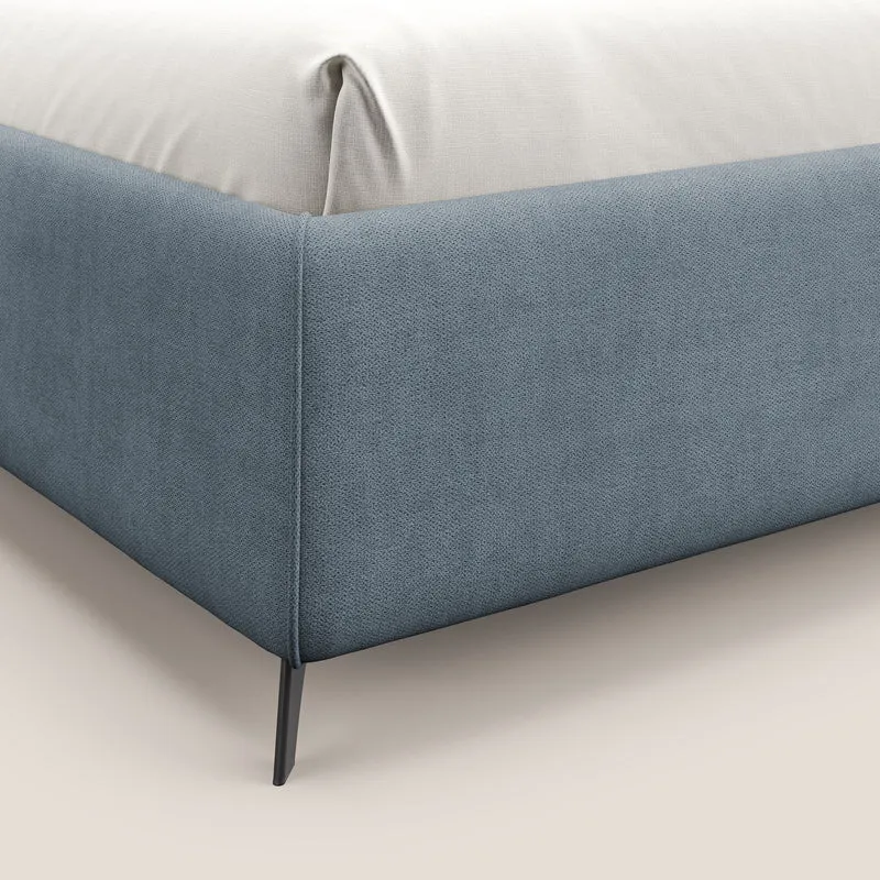 Sara sommier avec rangement en tissu imperméable T02 bleu gris