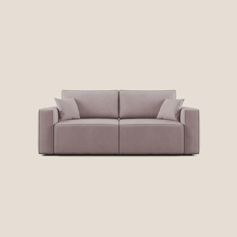 Morfeo canapé avec assises coulissantes en tissu imperméable doux T02 rose