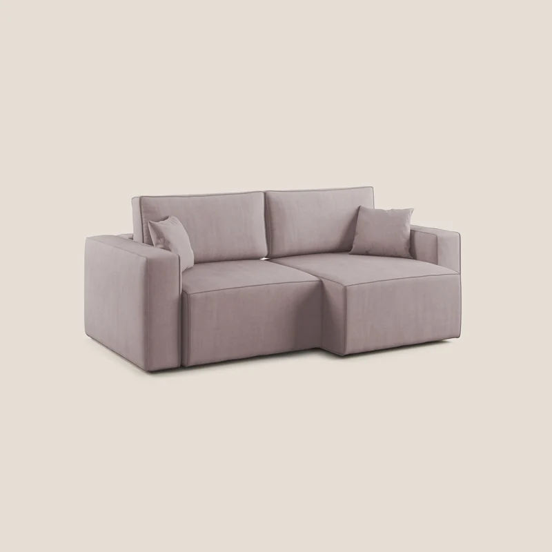Morfeo canapé avec assises coulissantes en tissu imperméable doux T02 rose