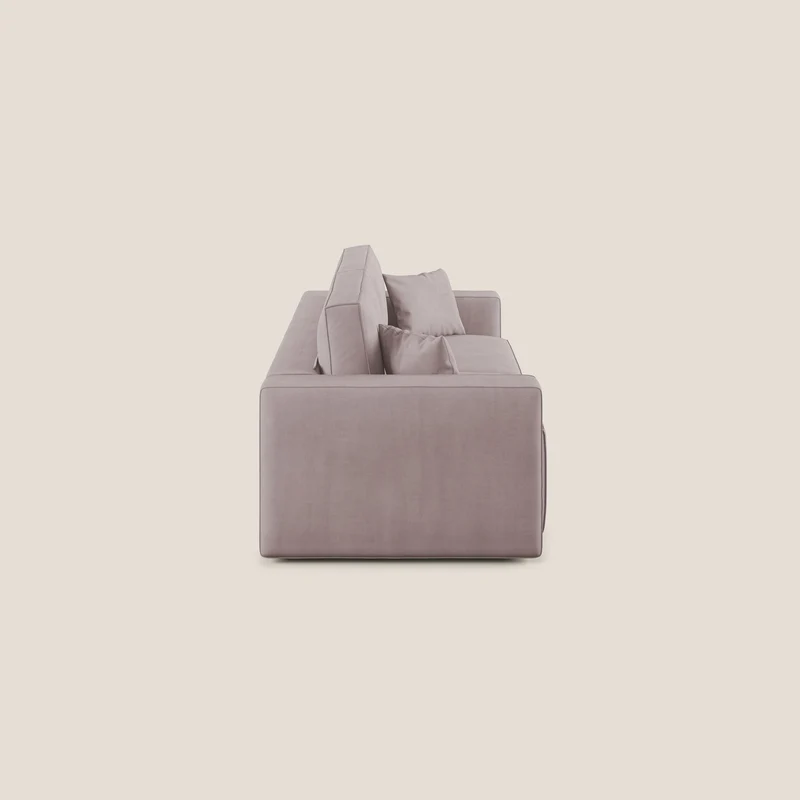 Morfeo canapé avec assises coulissantes en tissu imperméable doux T02 rose