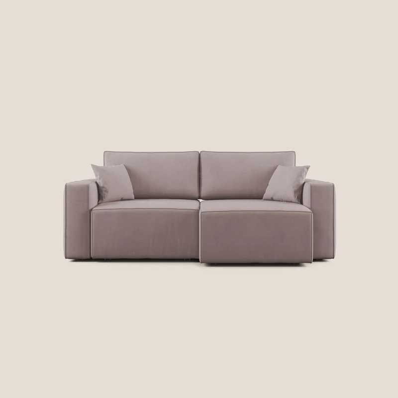 Morfeo canapé avec assises coulissantes en tissu imperméable doux T02 rose